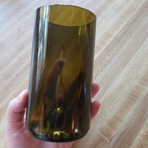 Wine Bottle Green Glass Cup